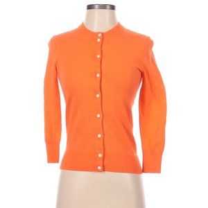 Orange J.Crew cardigan